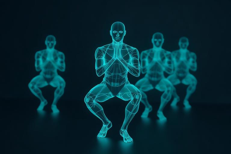 3D visual representing movement